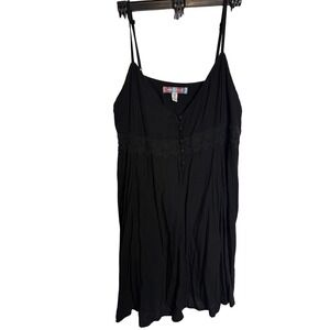 Urban Outfitters Cami Dress Lace Trim‎ Sleeveless Casual Black Size M